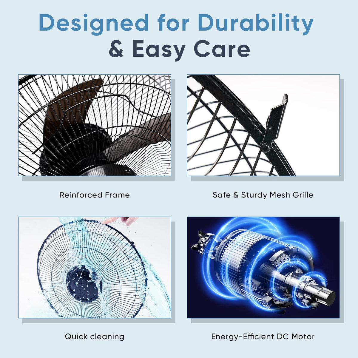 17" Oscillating Pedestal Fan with Remote D7838