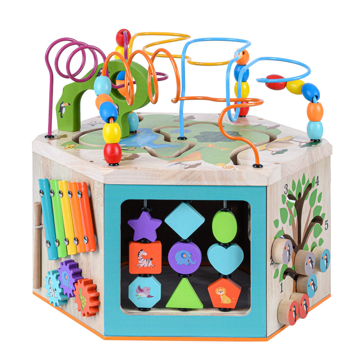 Wooden Activity Cube Station R37508