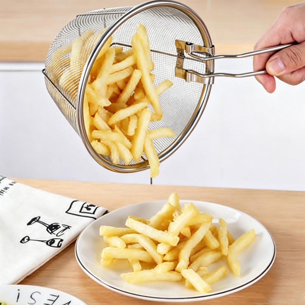 7 inch Stainless Steel Deep Fryer Basket F369533