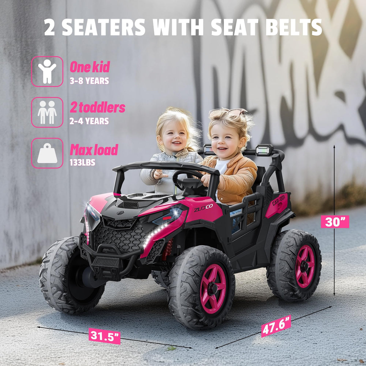 24V 4WD 2 Seater Ride on Toy Car G4800