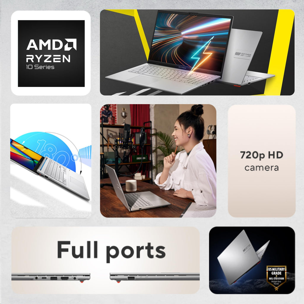 15.6” FHD Laptop, AMD Ryzen 5, 8GB RAM, 512GB SSD O889
