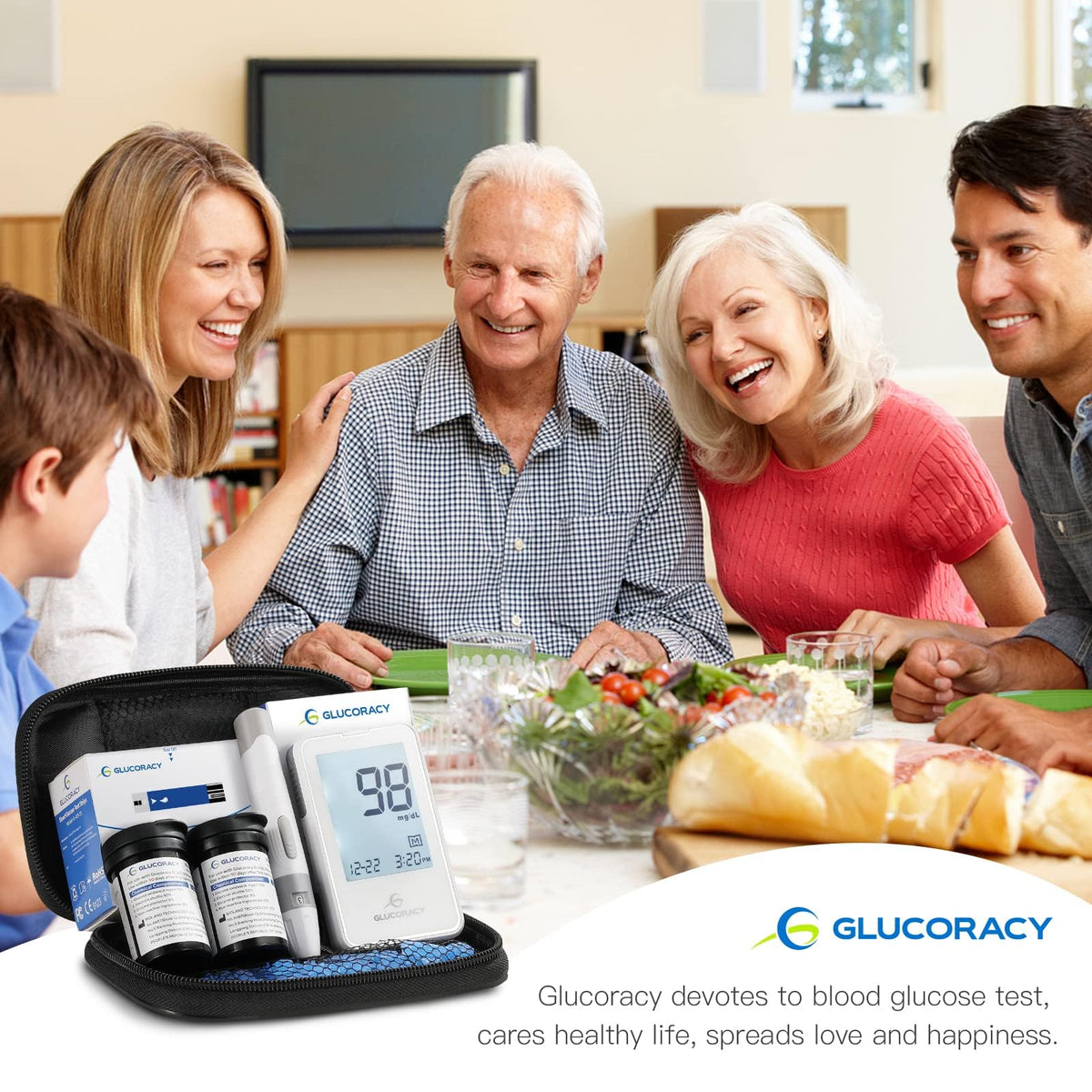 Blood Glucose Monitor Kit with 100 Test Strips P4306