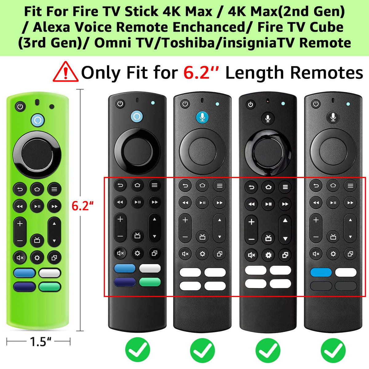 Silicone Remote Cover Glow in The Dark with Lanyard J46629