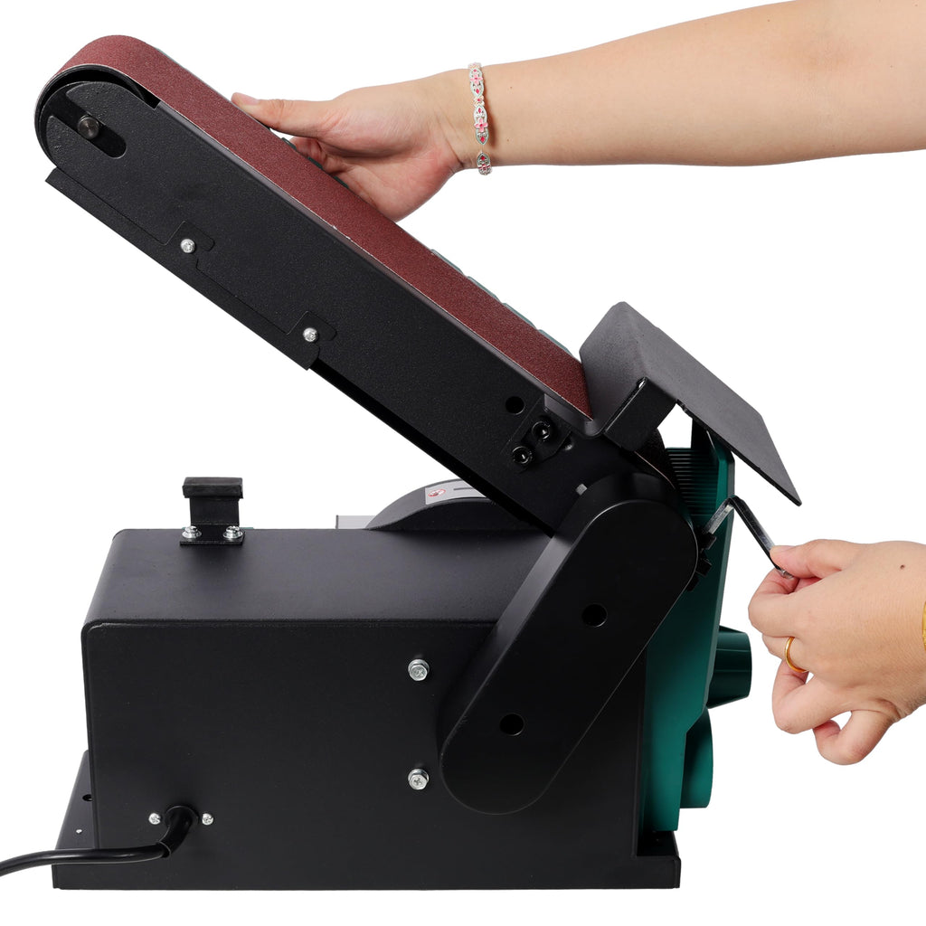 4" X 36" Belt and Disc Sander, 120V, Adjustable Tilt and Bevel Table W90779