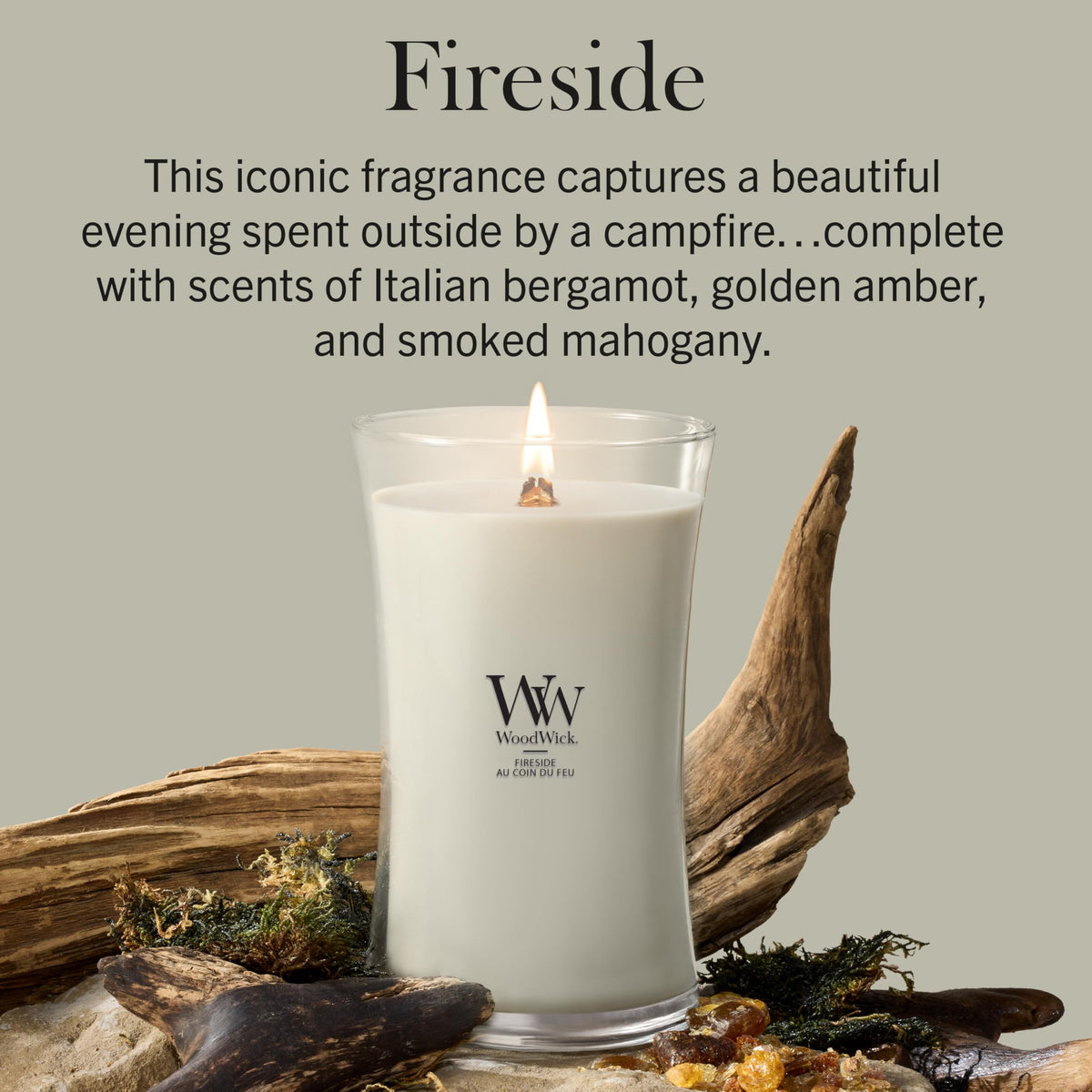Large Scented Candle with Crackling Wick I169