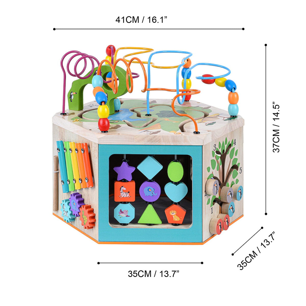 Wooden Activity Cube Station R37508