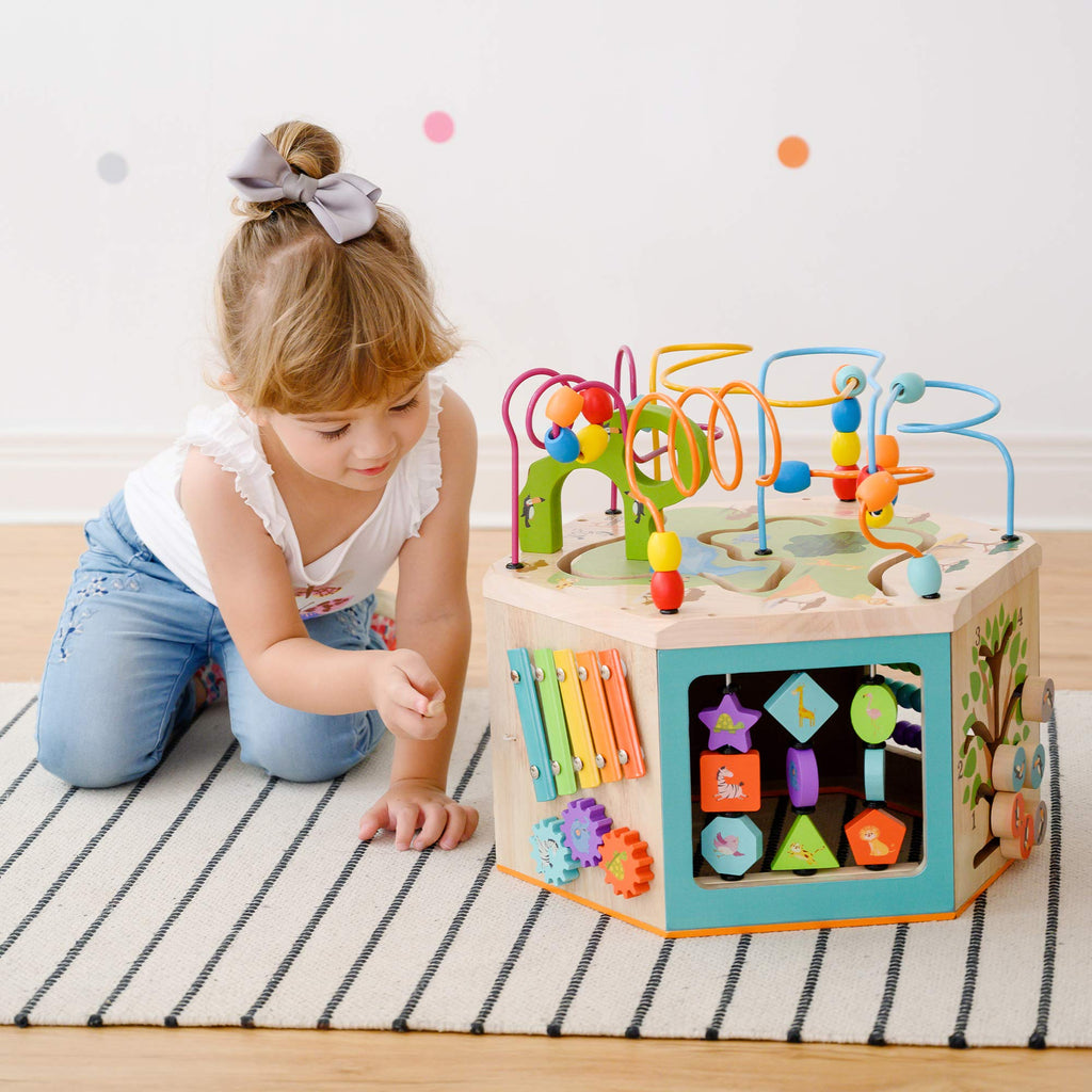 Wooden Activity Cube Station R37508