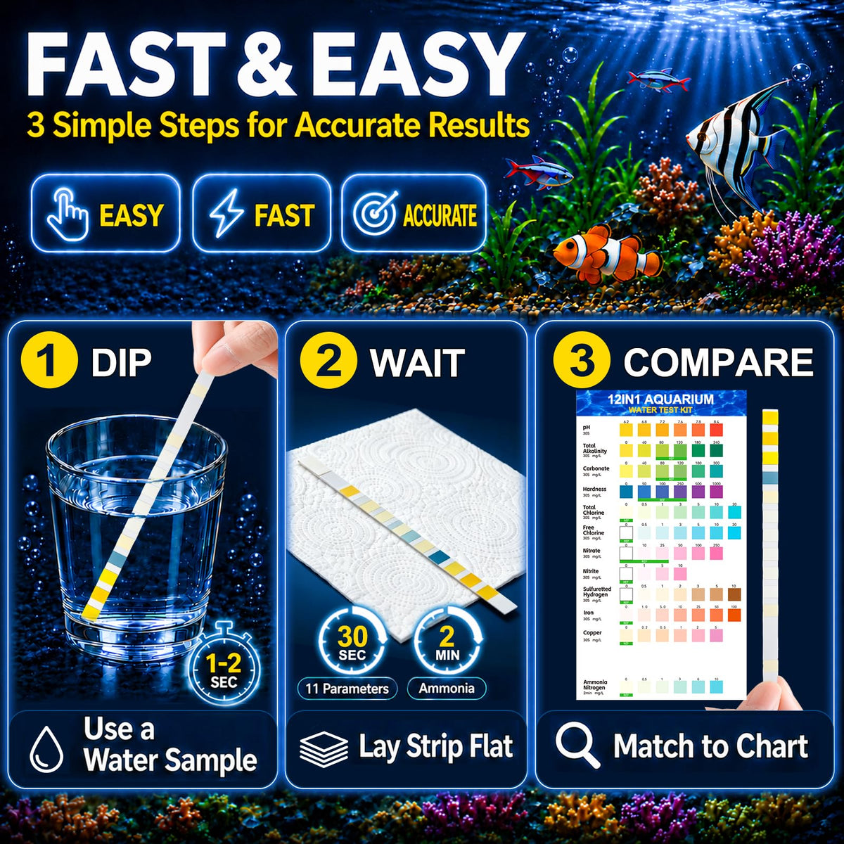 Aquarium Test Strips 50ct A778