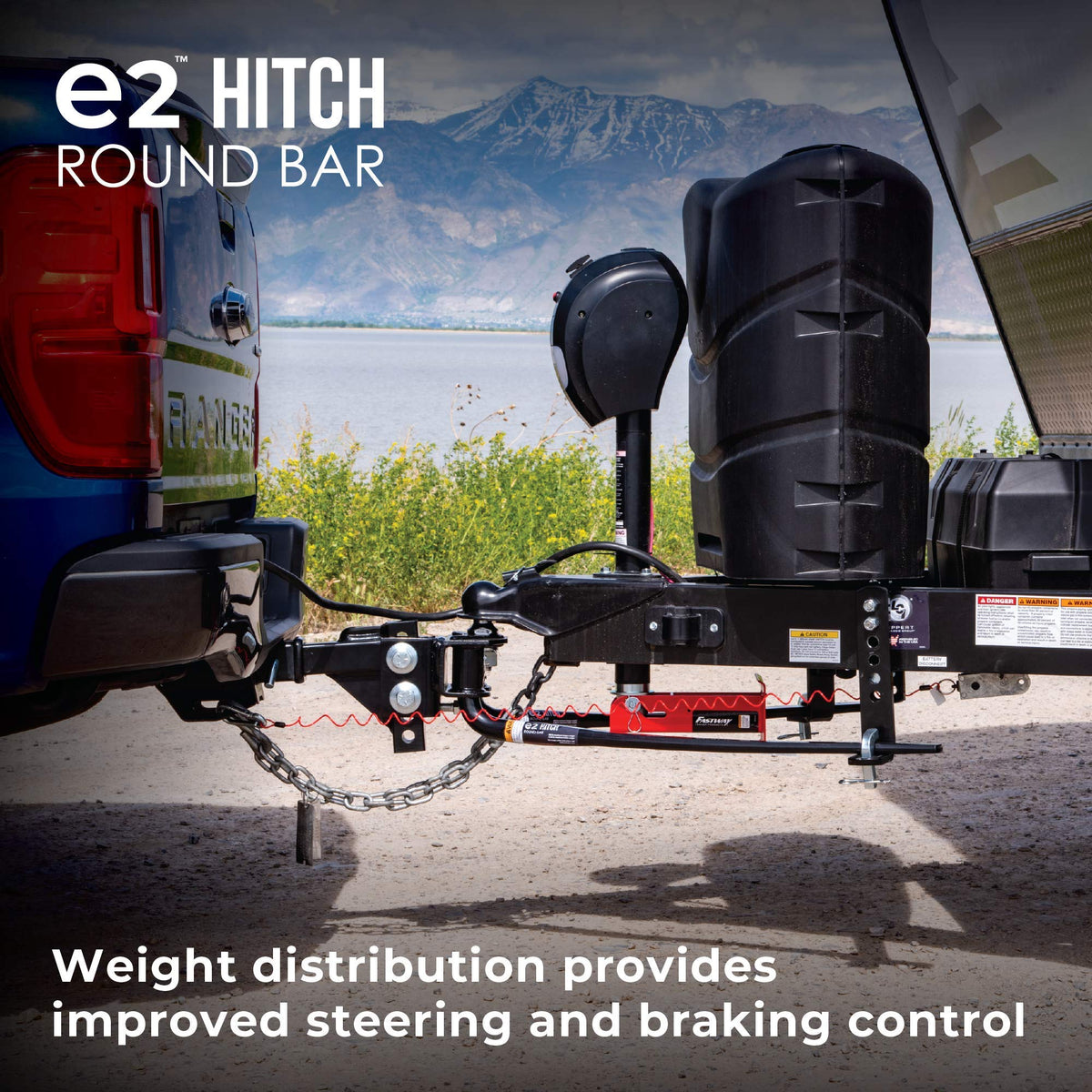 2-Point Sway Control Round Bar Hitch, 8,000 Lbs Trailer Weight Rating P36536