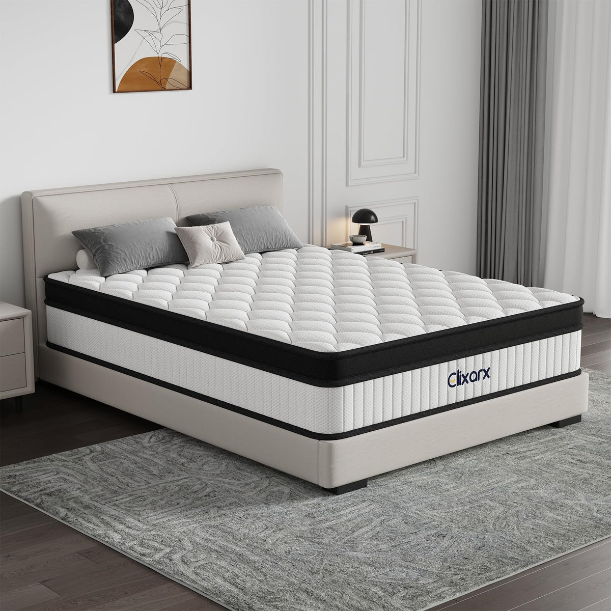Full Size 12 Inch Hybrid Medium Firm Memory Foam Mattress Y43142