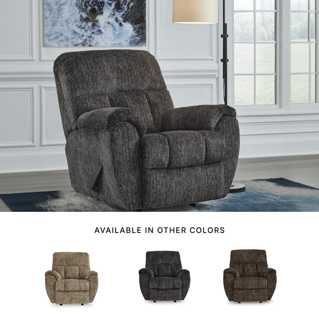 Gray Chenille Rocker Recliner Chair H57417