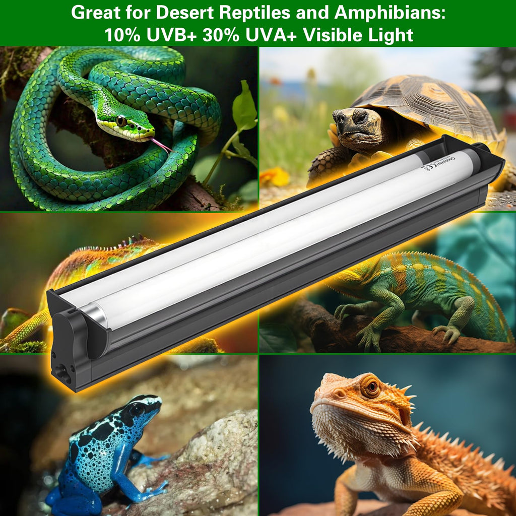 18 Inch 15 Watt UVB 10.0 Fluorescent Reptile Light Fixture Kit Y9644