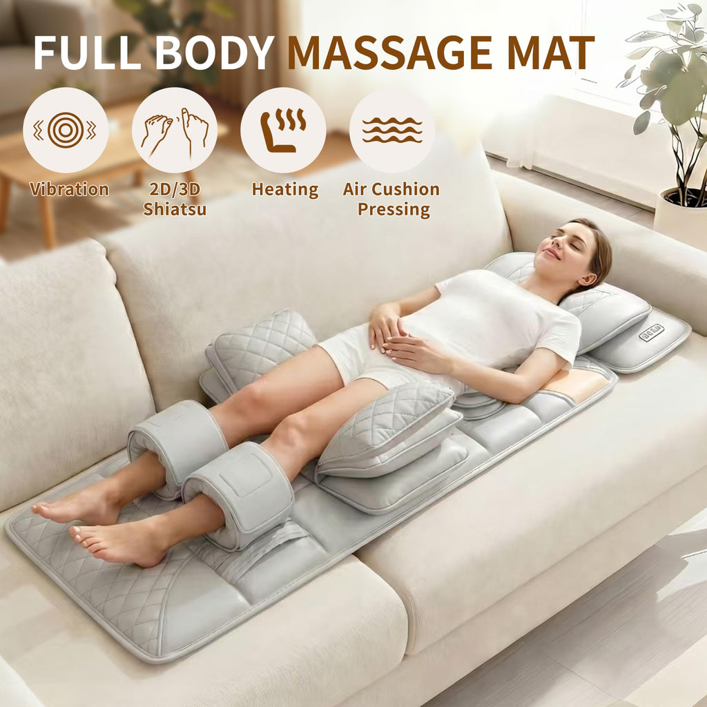 Heated Full Body Massage Mat with Movable Shiatsu Neck Massager Z6185