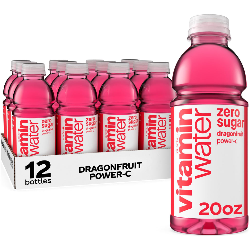 Dragonfruit Flavored Electrolyte Enhanced Bottled Water with Vitamin b5, b6, b12, 20 Fl Oz, 12 Pack J22021