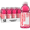 Dragonfruit Flavored Electrolyte Enhanced Bottled Water with Vitamin b5, b6, b12, 20 Fl Oz, 12 Pack J22021