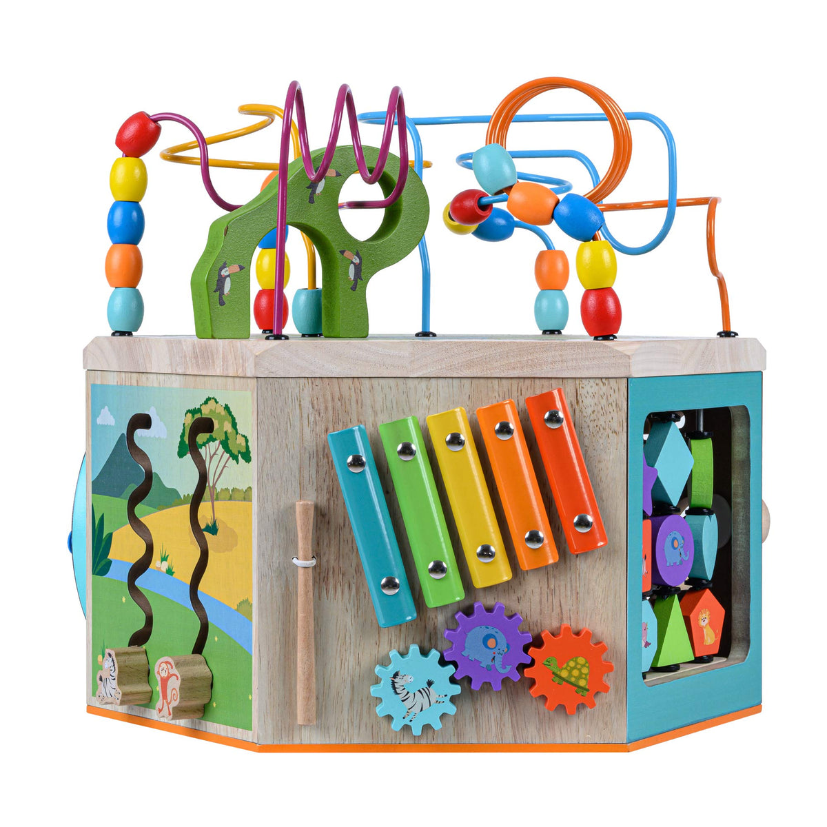 Wooden Activity Cube Station R37508