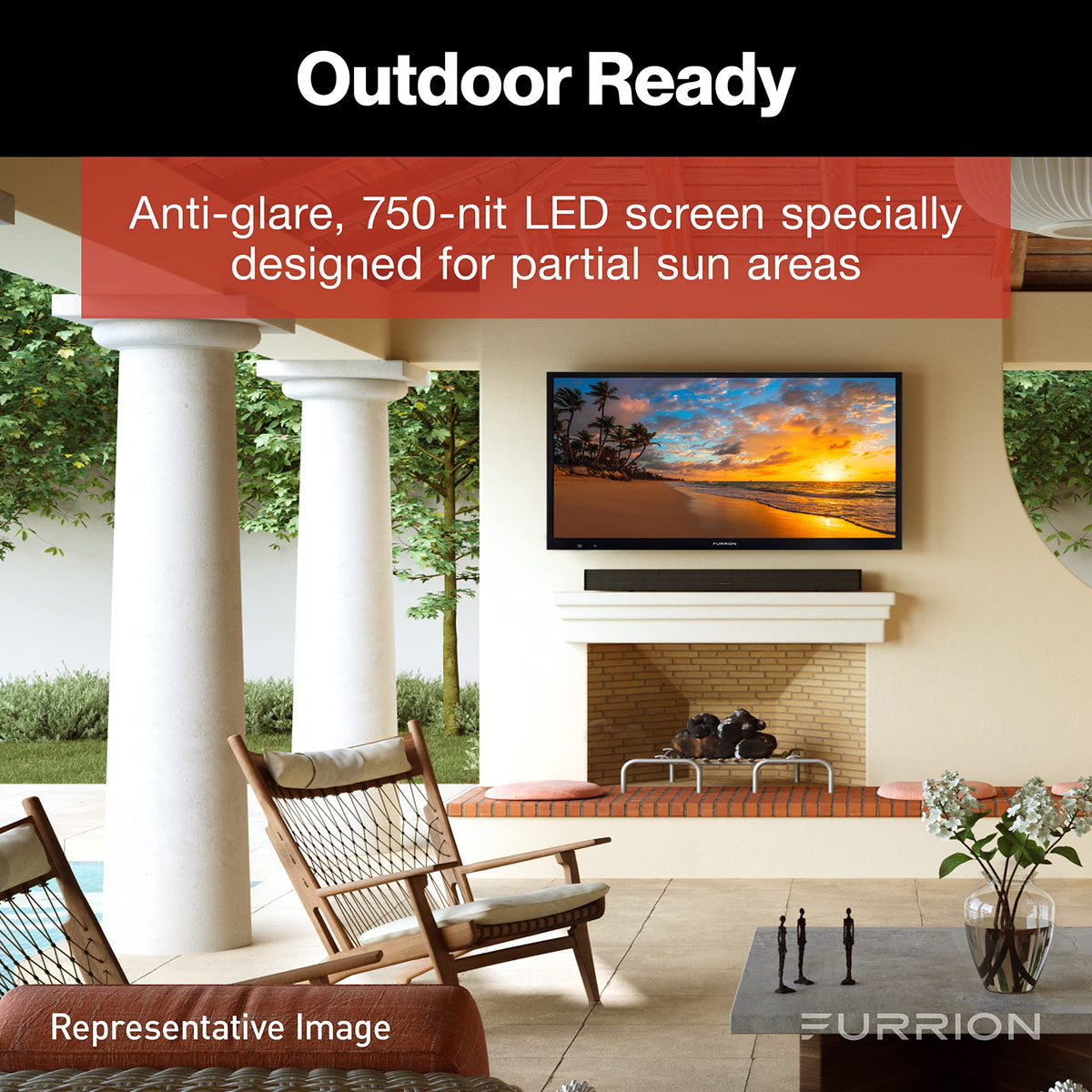 55-Inch 4K Weatherproof Outdoor Smart TV with HDR10 A249