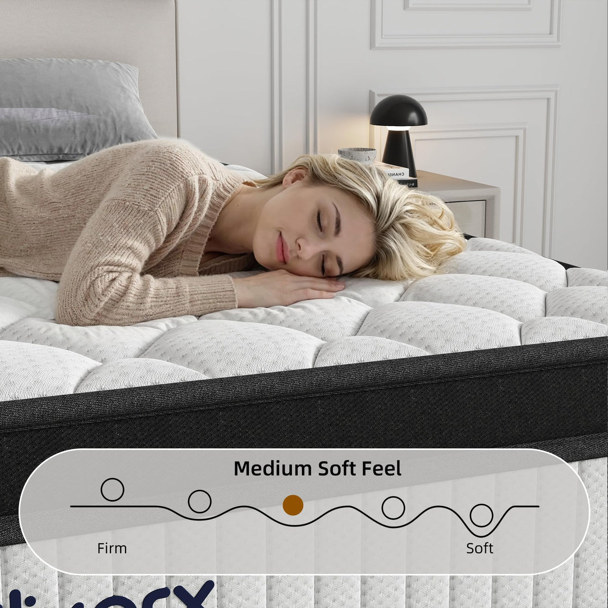 Full Size 12 Inch Hybrid Medium Firm Memory Foam Mattress Y43142