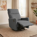 Light Brown Velvet Swivel Rocker Recliner Chair J459453