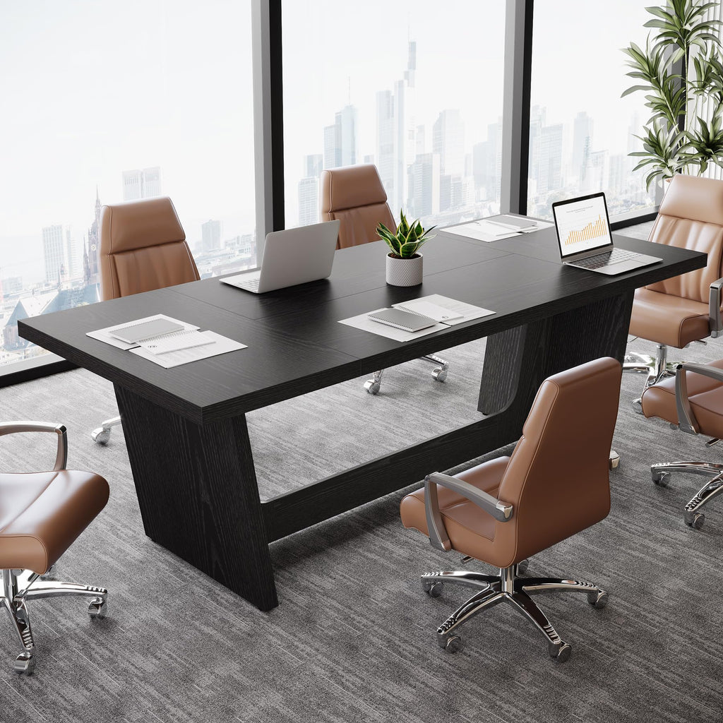 6 FT Rectangular Conference Table with Pedestal Base P3512