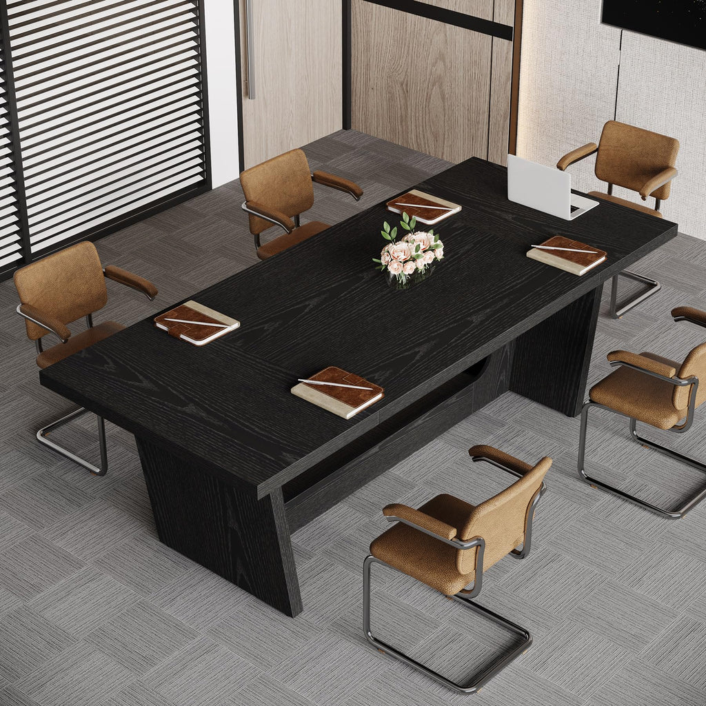 6 FT Rectangular Conference Table with Pedestal Base P3512