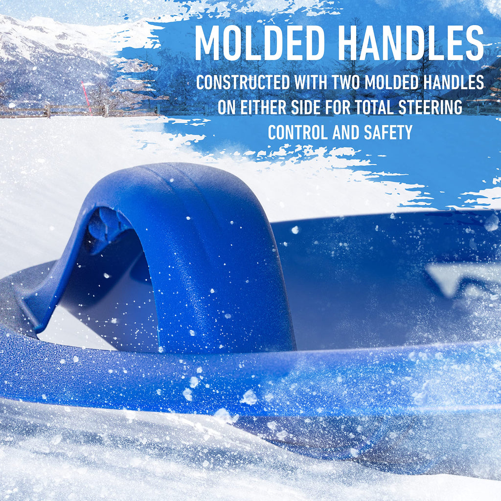 Kids Plastic Snow Sled with Handles Q8562