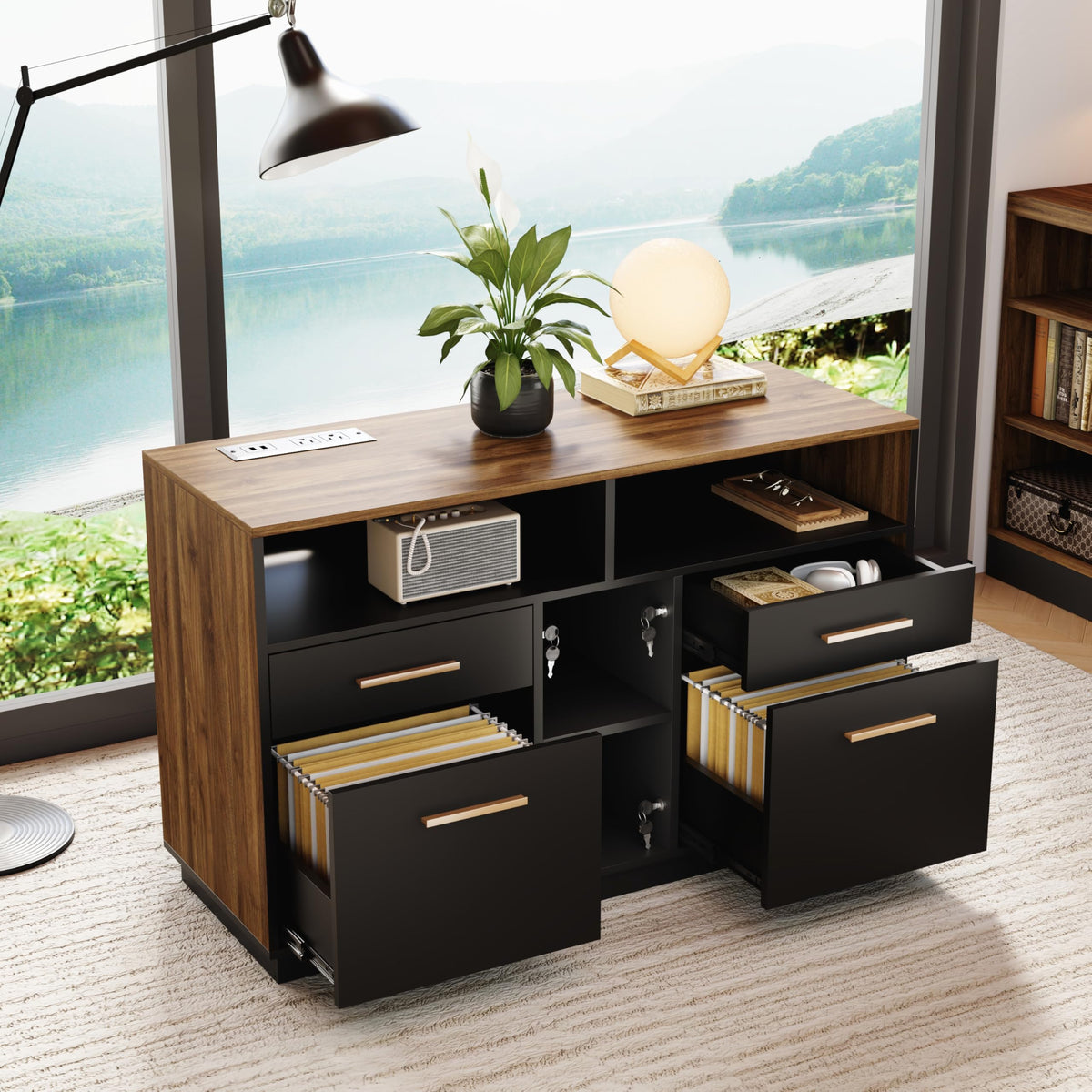 4 Drawer File Cabinet with Lock F28366