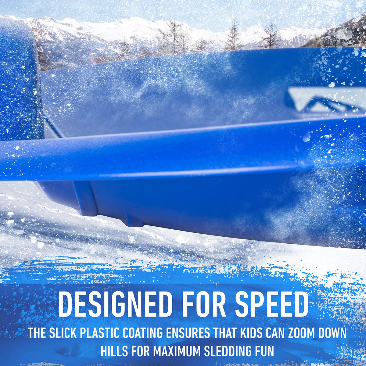 Kids Plastic Snow Sled with Handles Q8562
