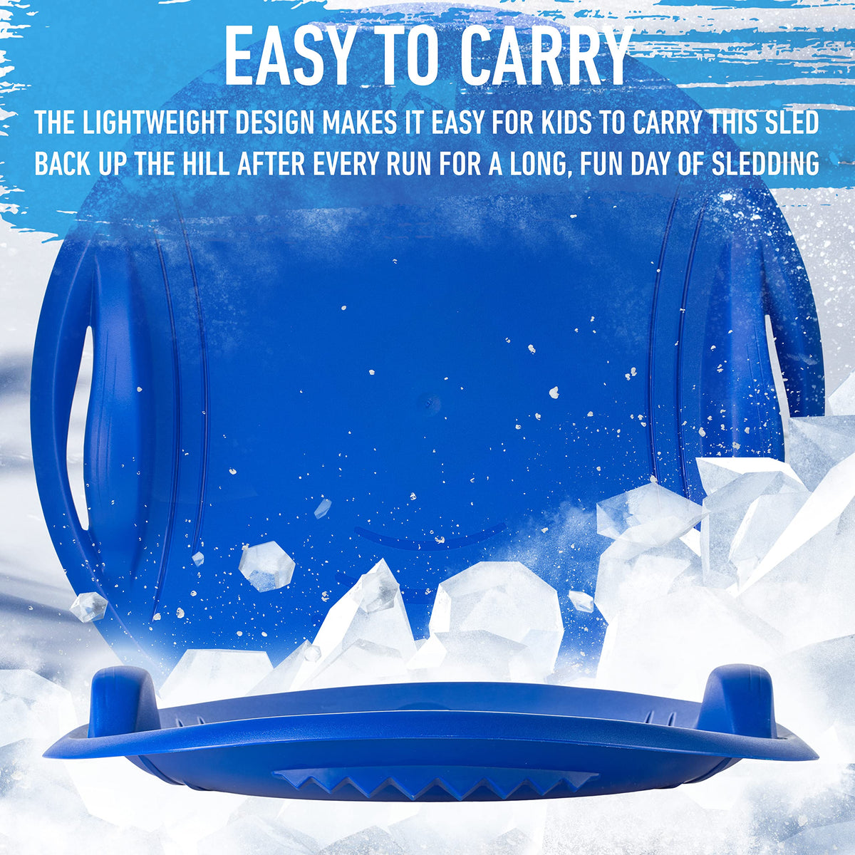 Kids Plastic Snow Sled with Handles Q8562