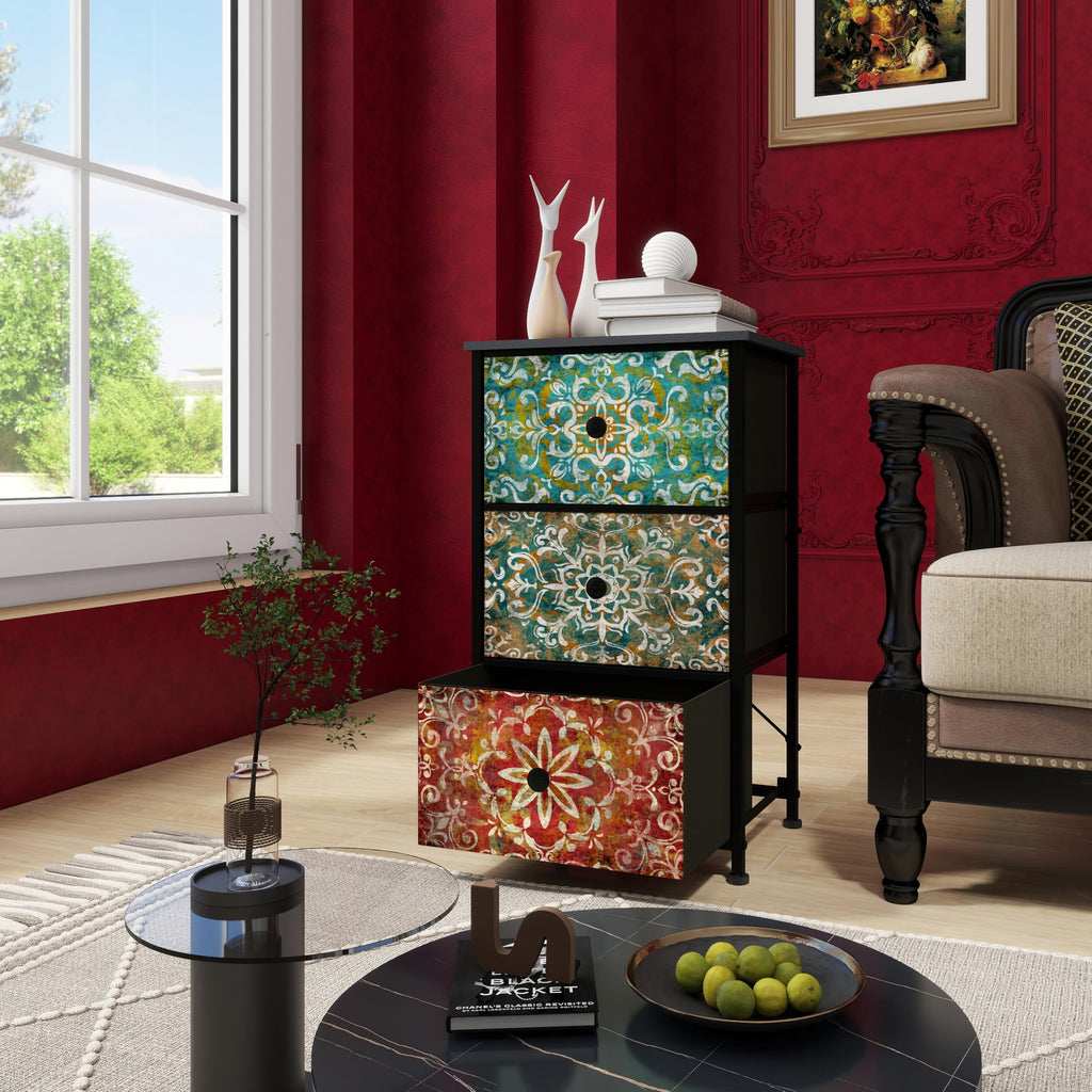 Fabric Drawers 3 Drawers Dresser I329