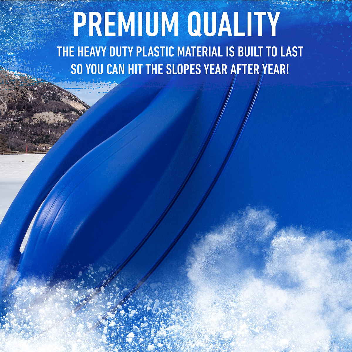 Kids Plastic Snow Sled with Handles Q8562